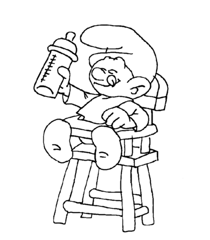 Baby Smurf  Coloring Page